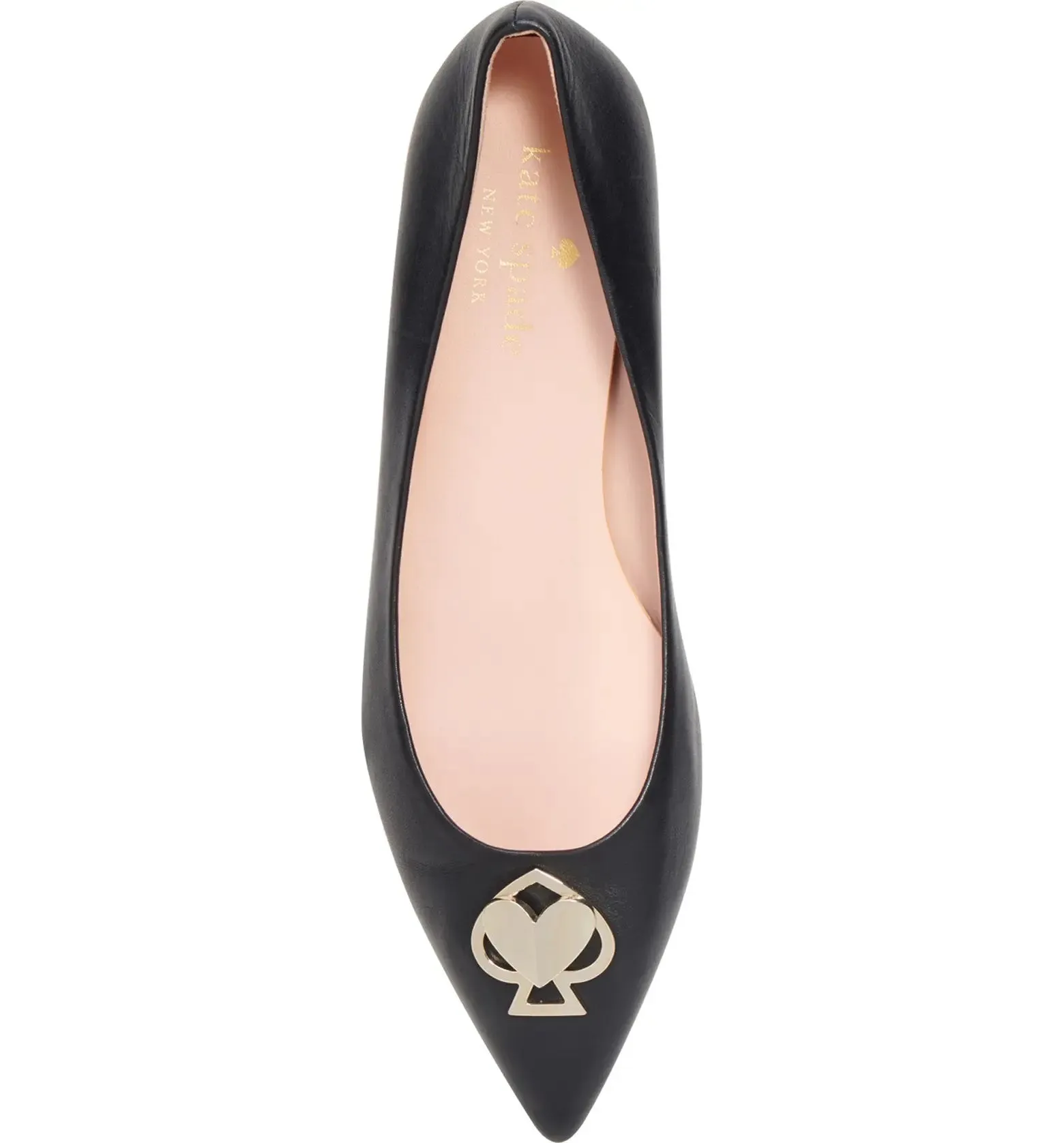 KATE SPADE NEW YORK NOAH POINTY LEATHER FLATS