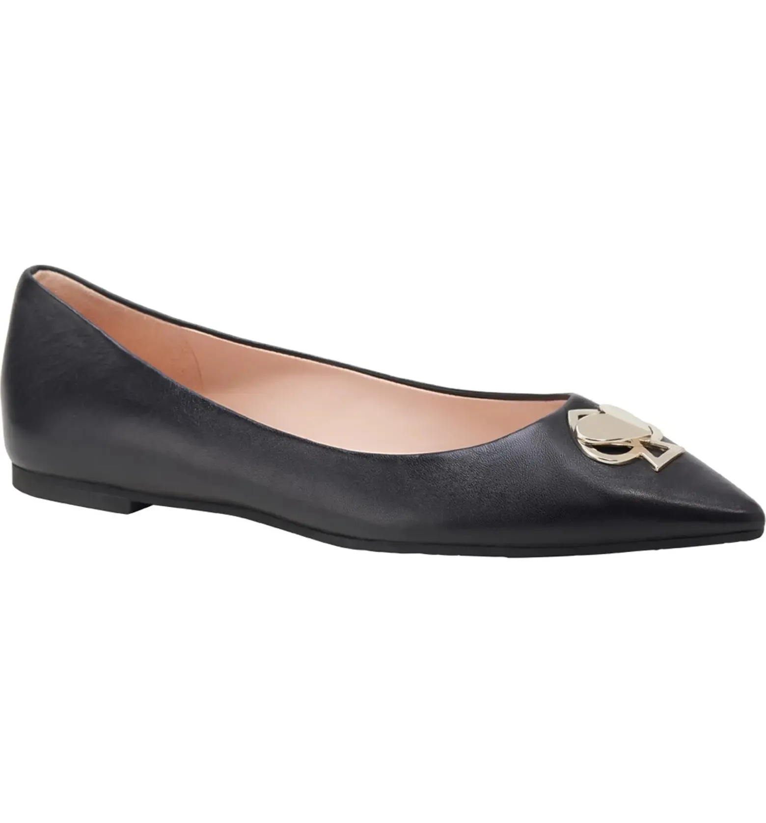 KATE SPADE NEW YORK NOAH POINTY LEATHER FLATS