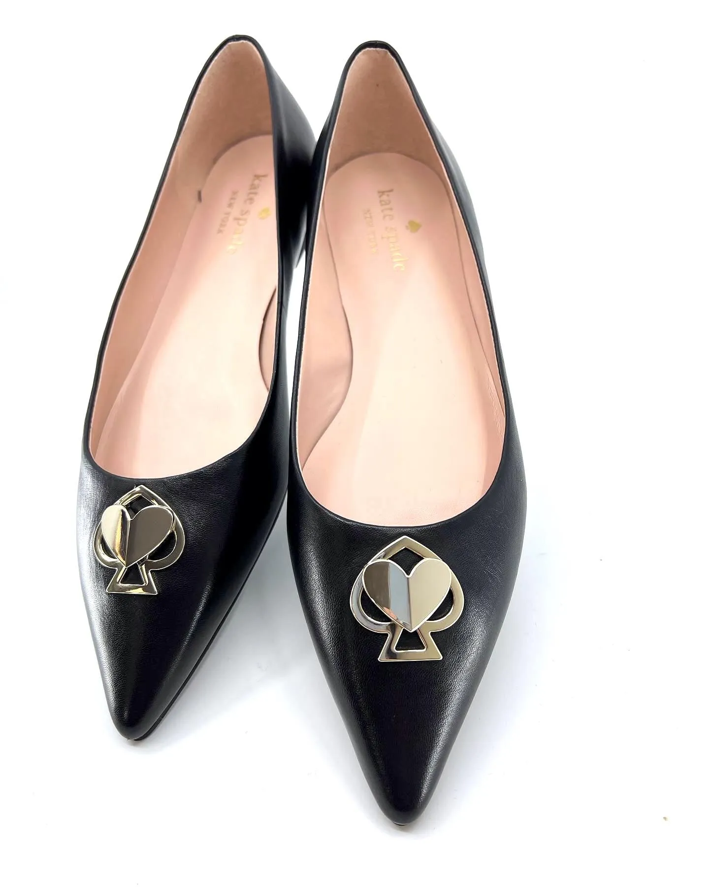 KATE SPADE NEW YORK NOAH POINTY LEATHER FLATS