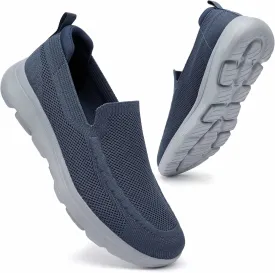 konhill Men's Walking Shoes Slip on Loafers- Mesh Casual Tennis Sneaker Breathable Shoes