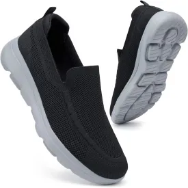 konhill Men's Walking Shoes Slip on Loafers- Mesh Casual Tennis Sneaker Breathable Shoes