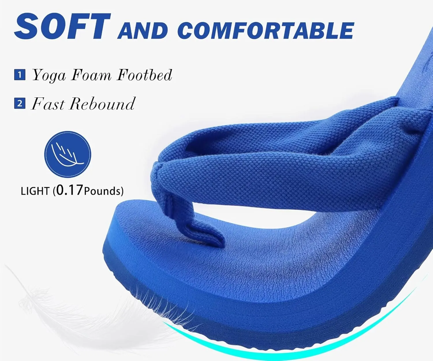 KuaiLu Flip Flops for Women with Arch Support Yoga Mat Comfortable Summer Beach Walking Thong Cushion Sandals Slip On Indoor Outdoor