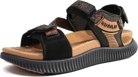 KuaiLu Womens Orthopedic Walking Sandals Recovery Sport Outdoor Hiking Water Sandles Thick Athletic Cushion Adjustable Leather Strap Sandals with Comfortable Plantar Fasciitis Arch Support