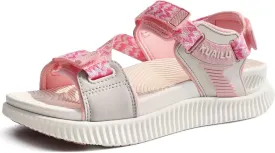 KuaiLu Womens Orthopedic Walking Sandals Recovery Sport Outdoor Hiking Water Sandles Thick Athletic Cushion Adjustable Leather Strap Sandals with Comfortable Plantar Fasciitis Arch Support