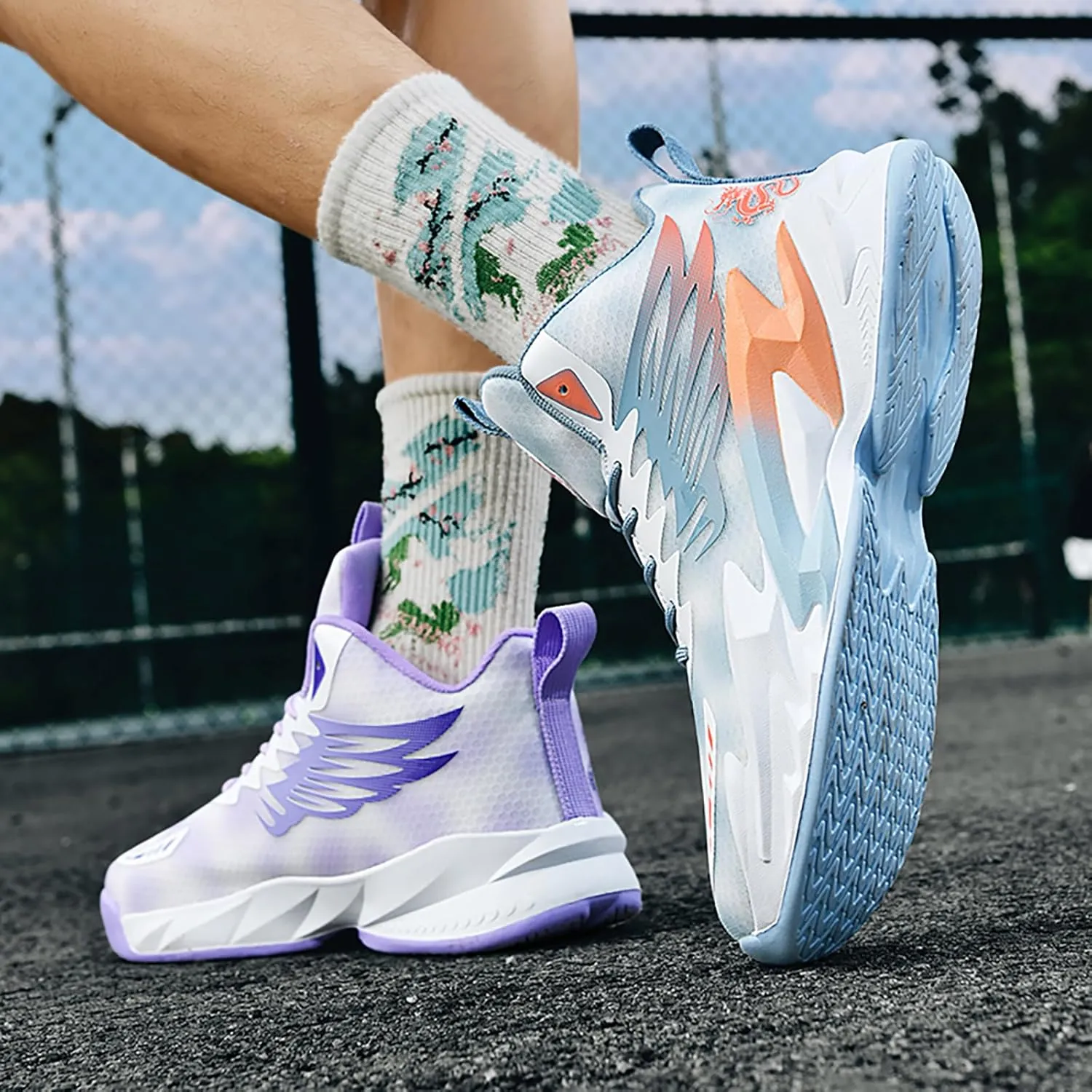 Men's Basketball Shoes Anti-Slip Breathable Womens School Training Running Shoes Fahsion Sneakers Comfortable Outdoor Gym Shoes