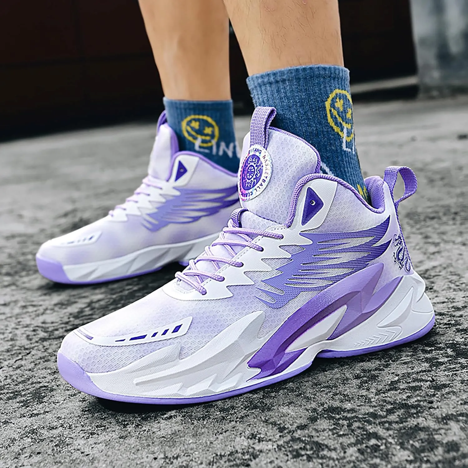 Men's Basketball Shoes Anti-Slip Breathable Womens School Training Running Shoes Fahsion Sneakers Comfortable Outdoor Gym Shoes
