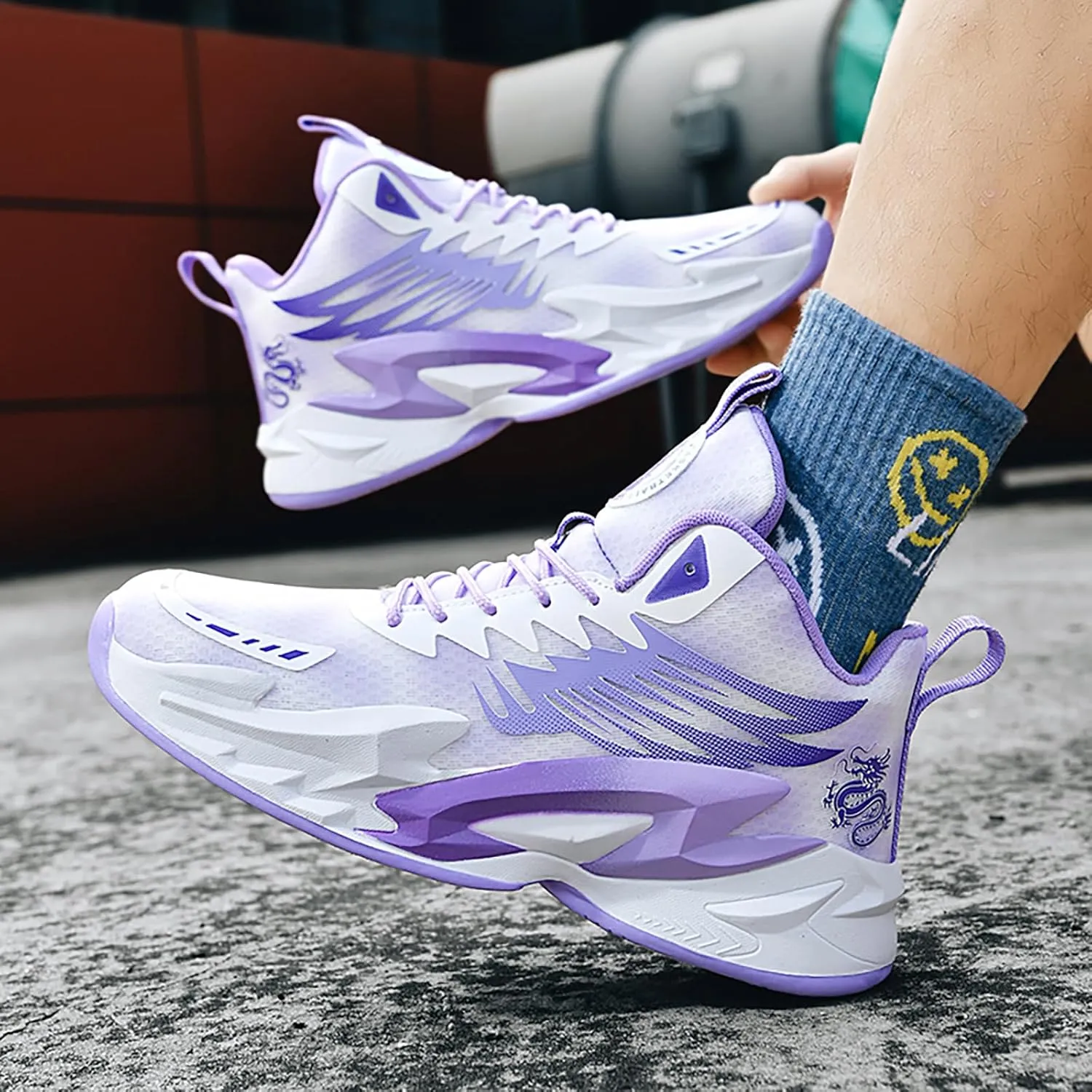 Men's Basketball Shoes Anti-Slip Breathable Womens School Training Running Shoes Fahsion Sneakers Comfortable Outdoor Gym Shoes