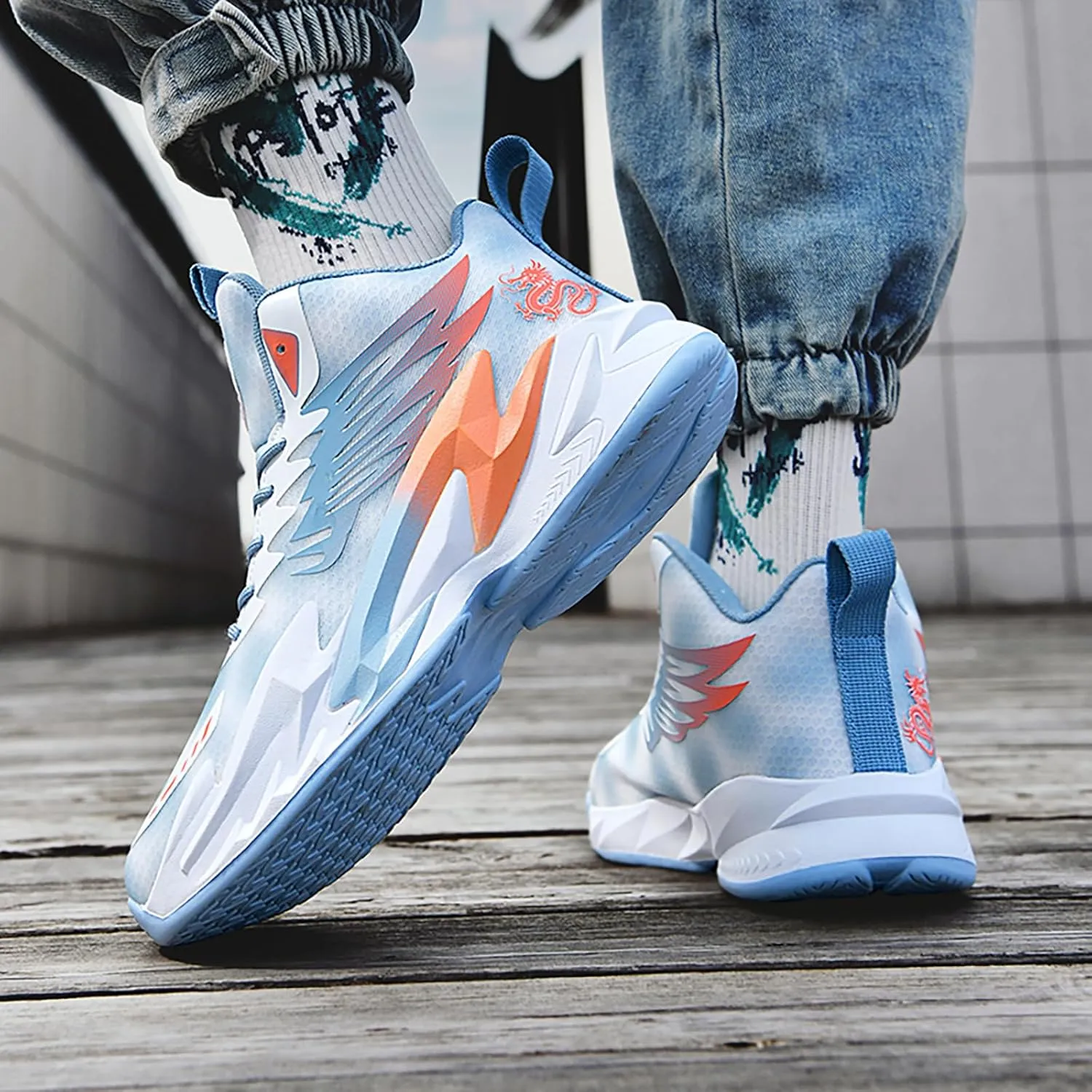 Men's Basketball Shoes Anti-Slip Breathable Womens School Training Running Shoes Fahsion Sneakers Comfortable Outdoor Gym Shoes