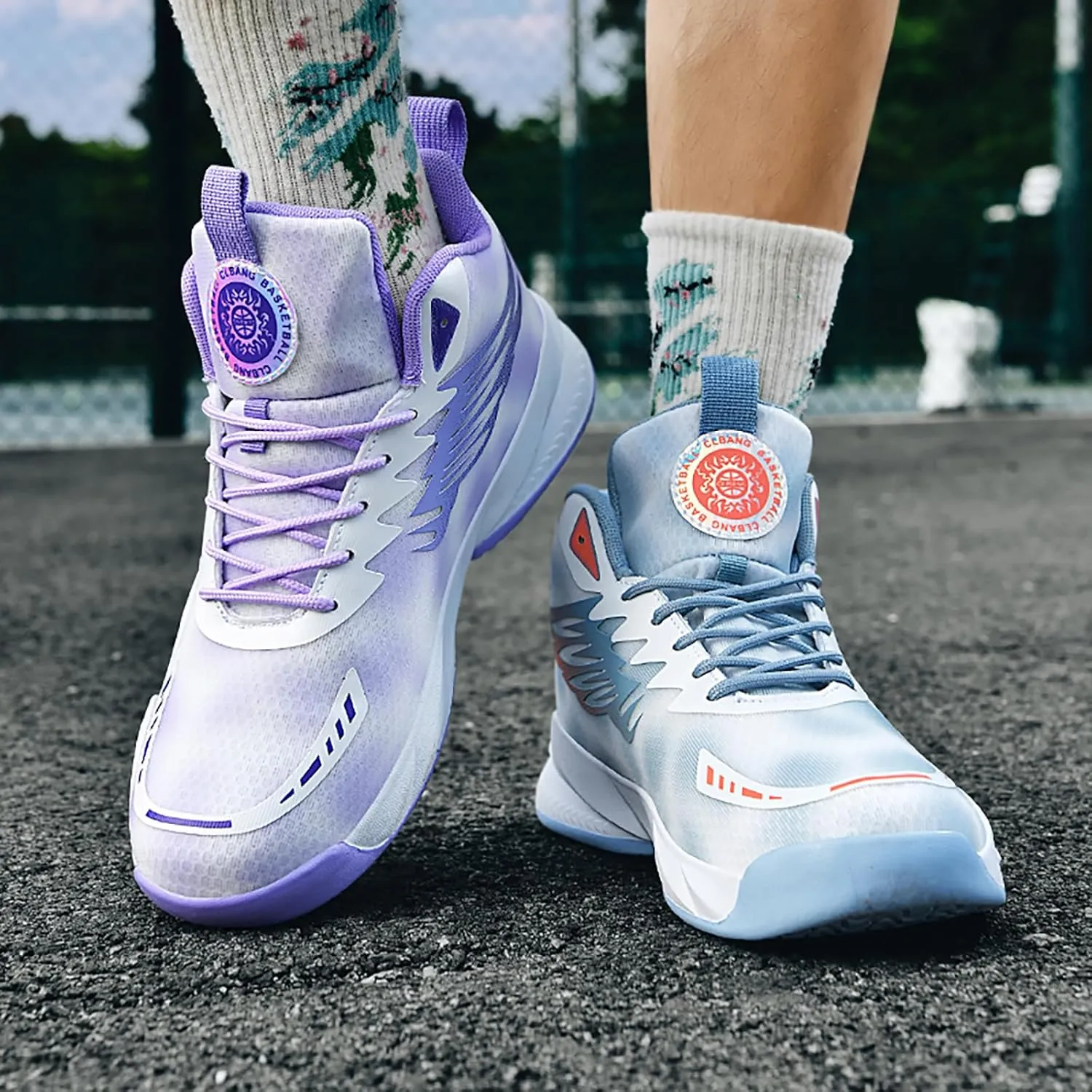 Men's Basketball Shoes Anti-Slip Breathable Womens School Training Running Shoes Fahsion Sneakers Comfortable Outdoor Gym Shoes