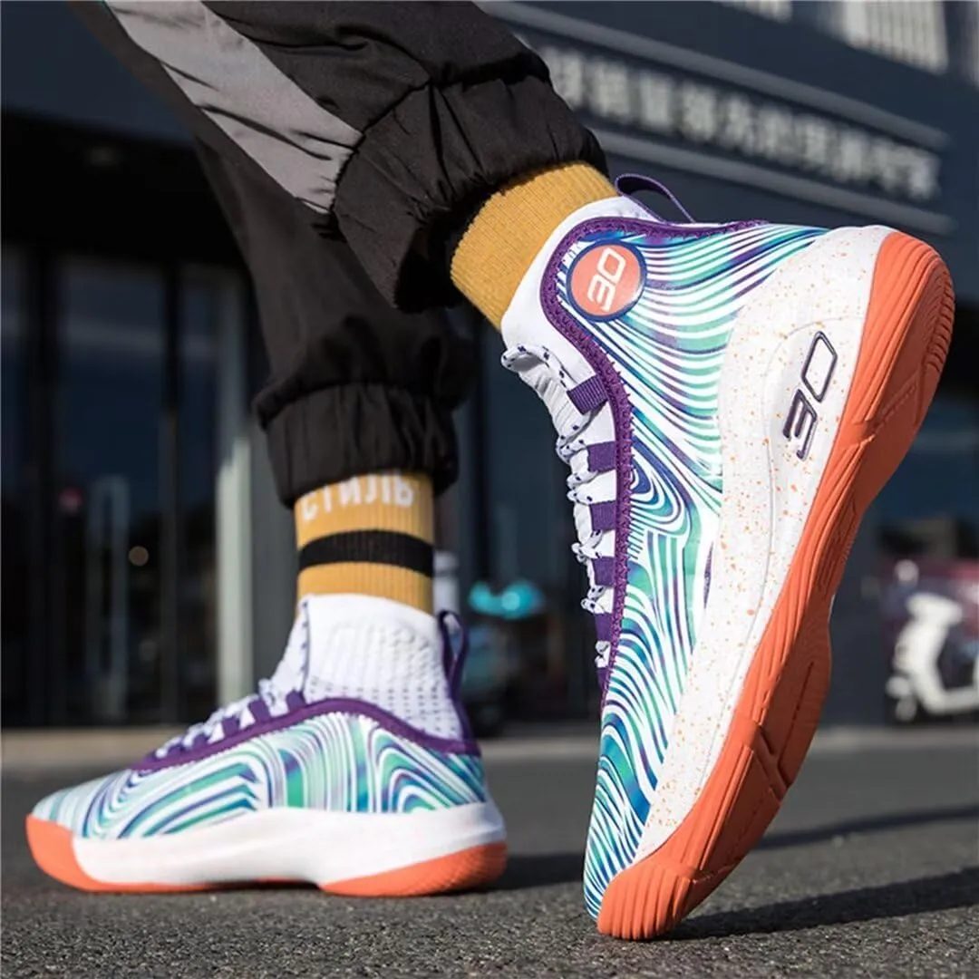 Mens Basketball Shoes for Women High Top Outdoor Streetball Master Breathable Non Slip Fashion Running Sneakers