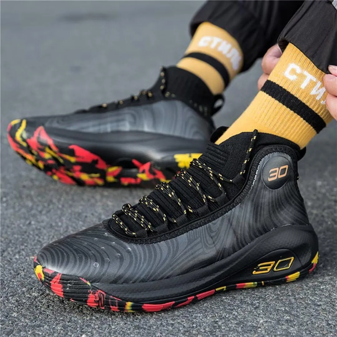 Mens Basketball Shoes for Women High Top Outdoor Streetball Master Breathable Non Slip Fashion Running Sneakers