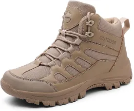Men'S Breathable And Waterproof Outdoor Hiking Boots Comfortable, Non-Slip And Anti-Collision Toe Cap, Lightweight And Durable Hiking Military Boots Tactical Boots