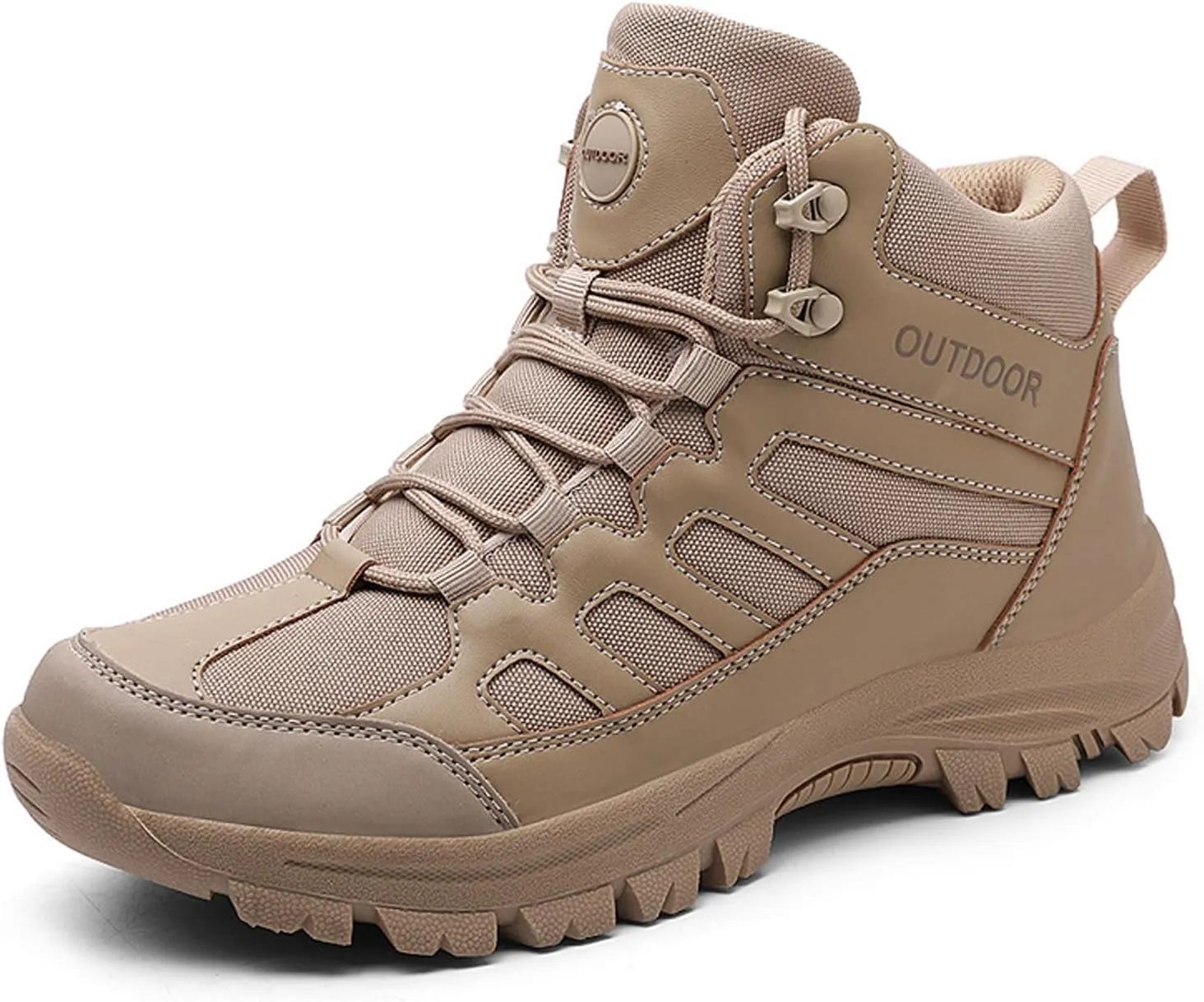 Men'S Breathable And Waterproof Outdoor Hiking Boots Comfortable, Non-Slip And Anti-Collision Toe Cap, Lightweight And Durable Hiking Military Boots Tactical Boots