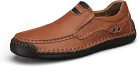 Men's Casual Leather Loafers Shoes Slip On Dress Shoes Walking Driving Moccasins