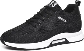 Mens Slip On Sneakers Non Slip Walking Shoes Lightweight Athletic Shoes Casual Running Shoe Increase Height 6/8/10CM