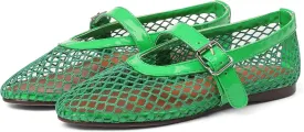 Mesh Ballet Flats for Women Round Toe Ballerina Flats Buckle Ballet Flats Shoes for Women Casual Dress Ballerina Mary Jane Flats