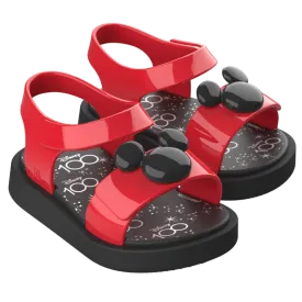 Mini Melissa Jump   Disney 100 Sandal BB - Black / Red