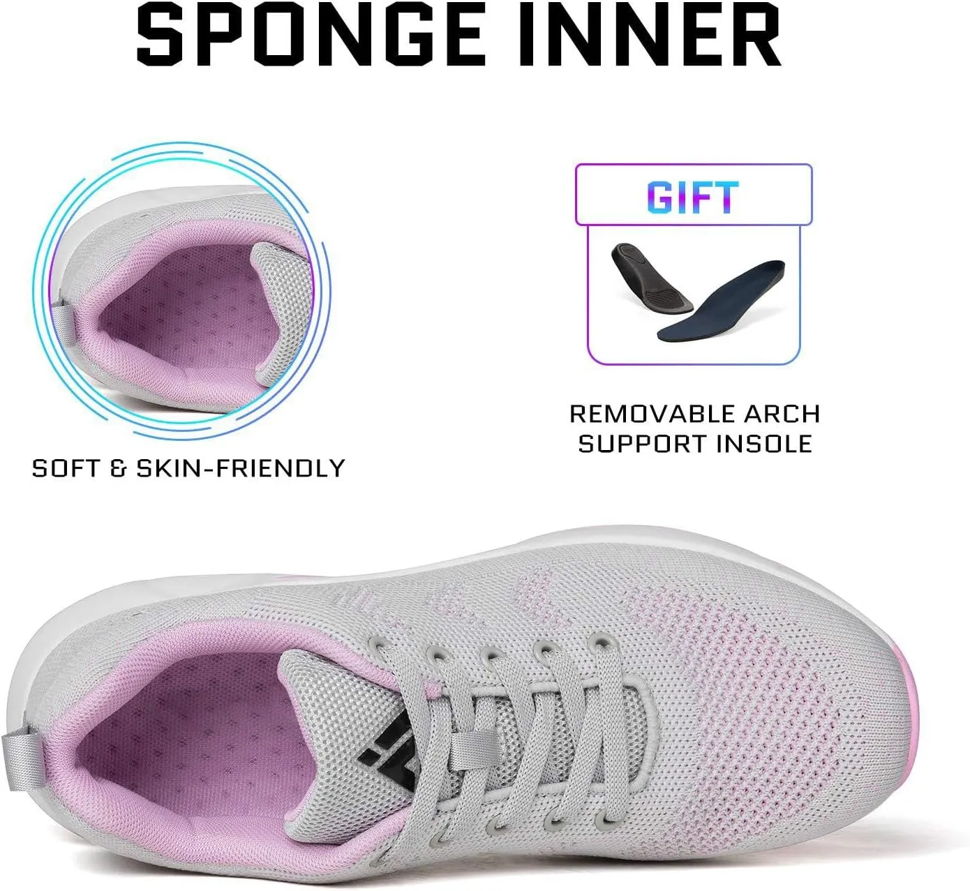 Mishansha Womens Sneakers Air Cushion Running Tennis Shoes Women Lightweight Arch Support Walking Shoes