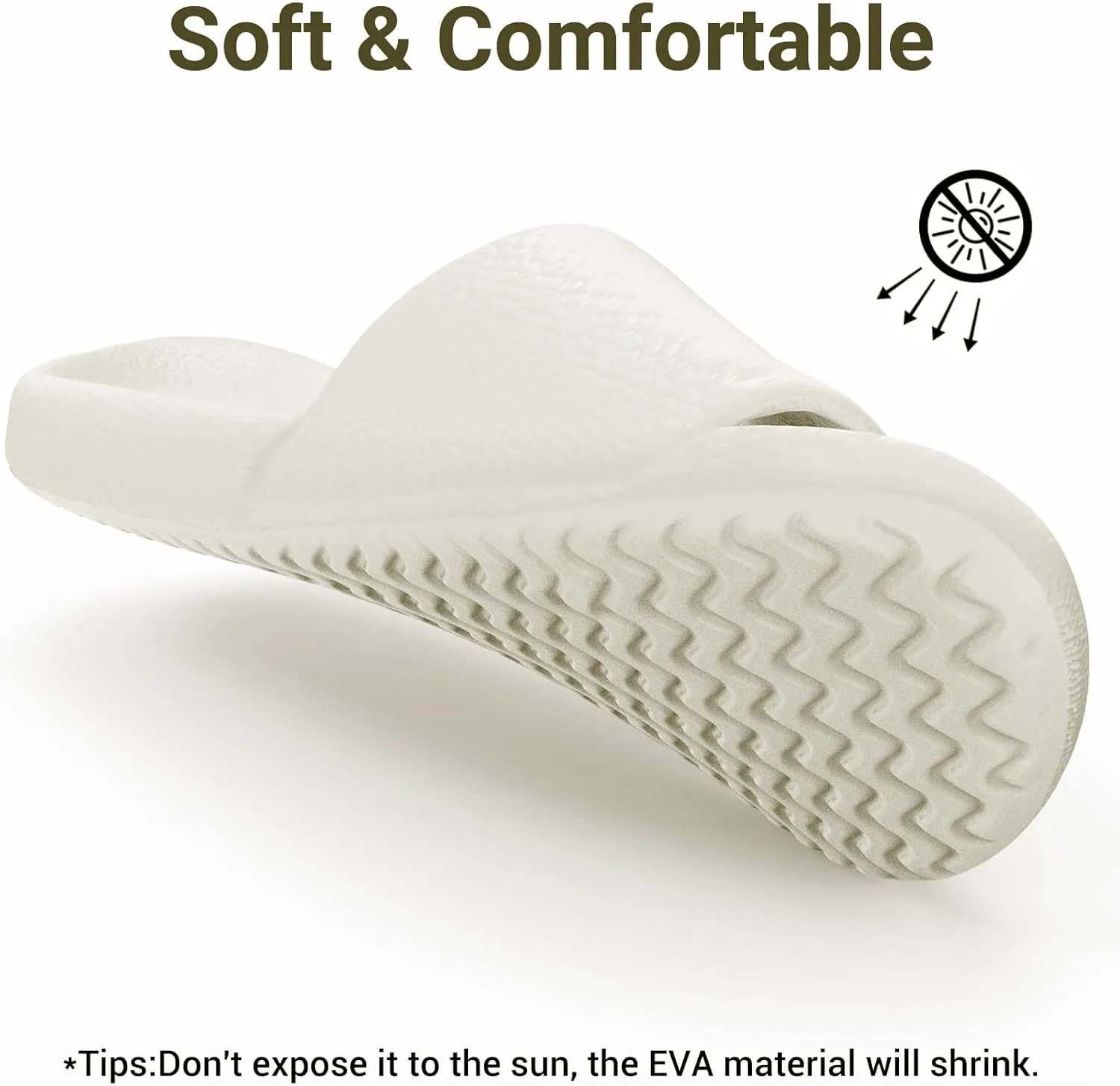 Non-Slip Shower Shoes for Men & Women - House Slippers with Arch Support Quick-Drying, Non-Slip - Cloud Slides Sandals Pool - Perfect for Home, Beach, and Travel