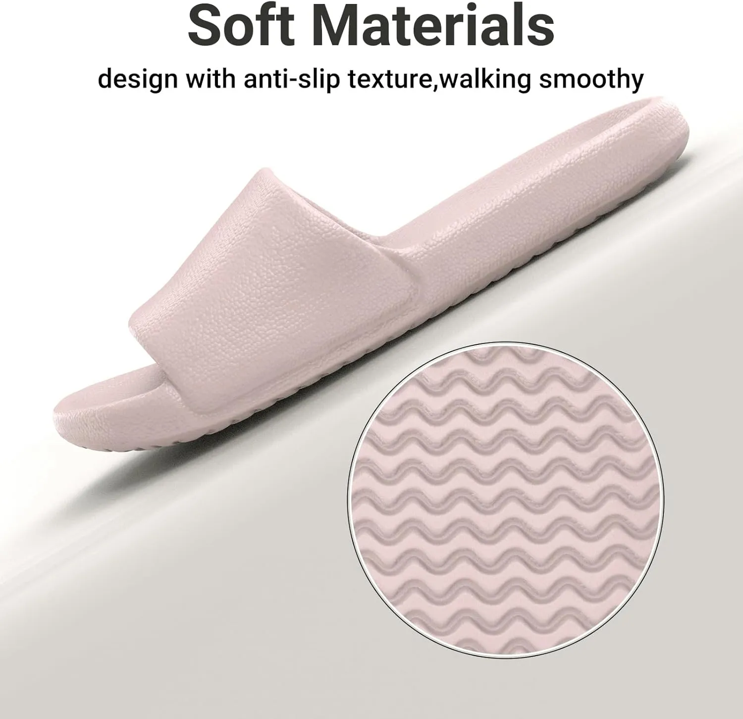 Non-Slip Shower Shoes for Men & Women - House Slippers with Arch Support Quick-Drying, Non-Slip - Cloud Slides Sandals Pool - Perfect for Home, Beach, and Travel