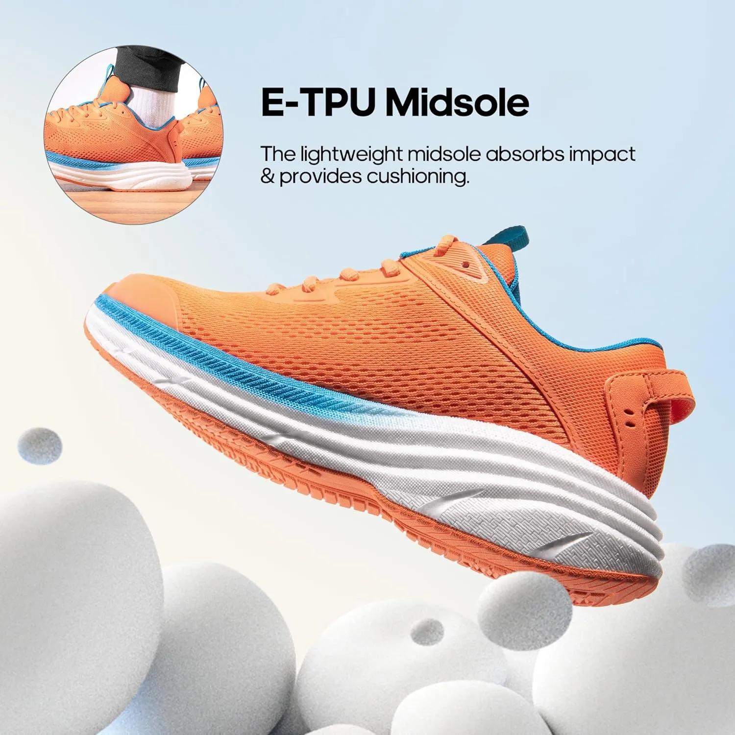 NORTIV 8 Men's Running Shoes, Comfortable Cushioning Sneakers, Breathable Non Slip Tennis Walking Athletic Footwear for Gym Workout Jogging