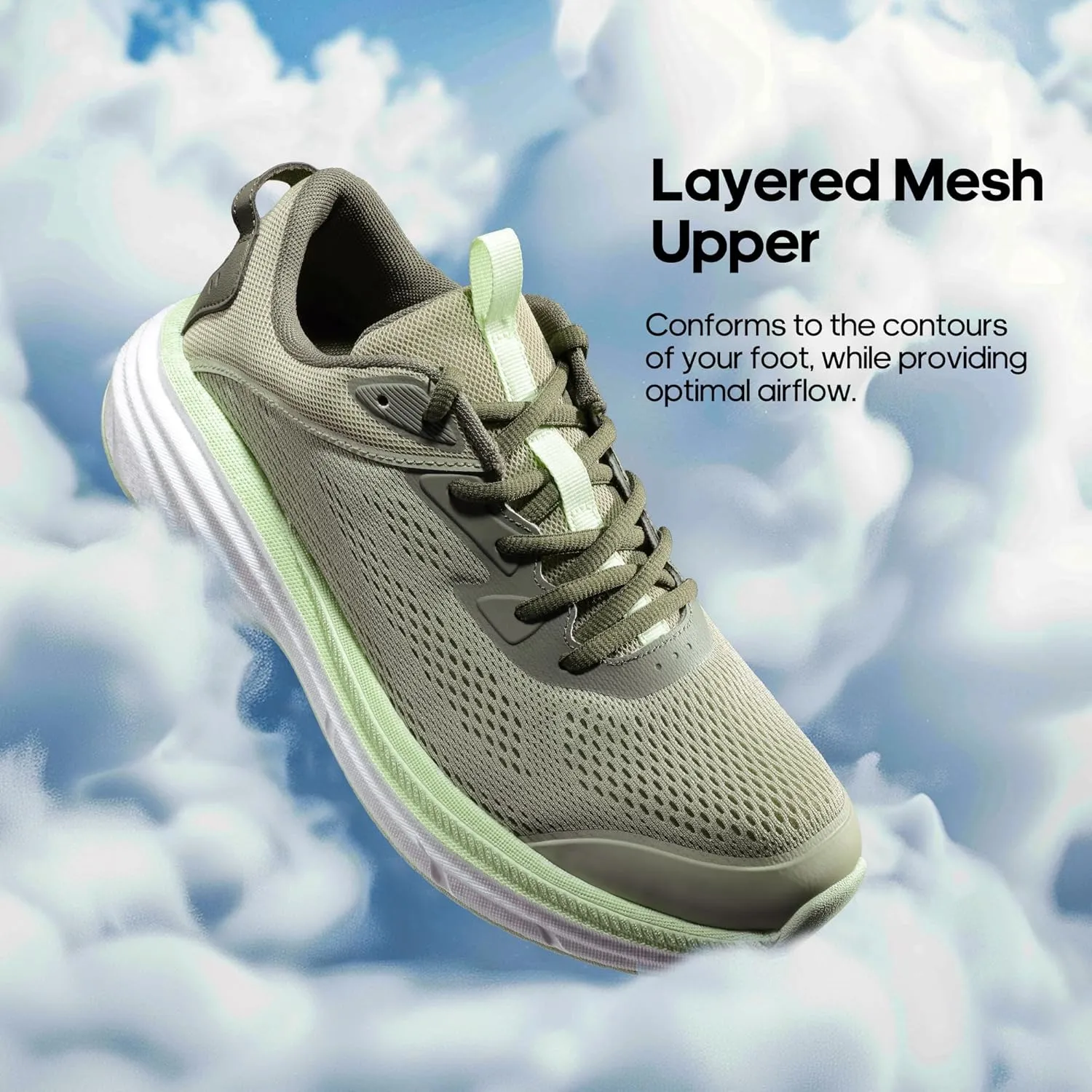 NORTIV 8 Men's Running Shoes, Comfortable Cushioning Sneakers, Breathable Non Slip Tennis Walking Athletic Footwear for Gym Workout Jogging
