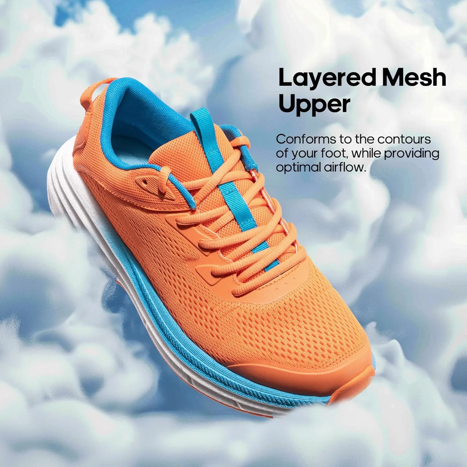 NORTIV 8 Men's Running Shoes, Comfortable Cushioning Sneakers, Breathable Non Slip Tennis Walking Athletic Footwear for Gym Workout Jogging