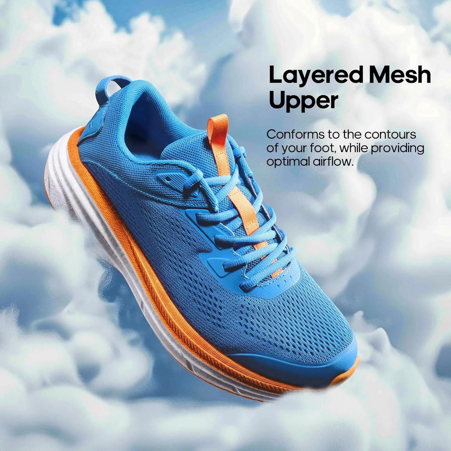 NORTIV 8 Men's Running Shoes, Comfortable Cushioning Sneakers, Breathable Non Slip Tennis Walking Athletic Footwear for Gym Workout Jogging