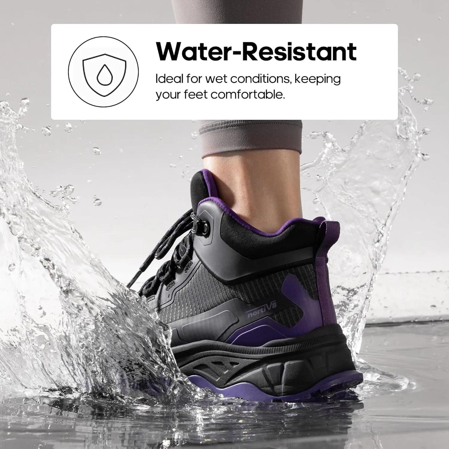 NORTIV 8 Women's Lightweight Hiking Boots Waterproof Trekking for Outdoor