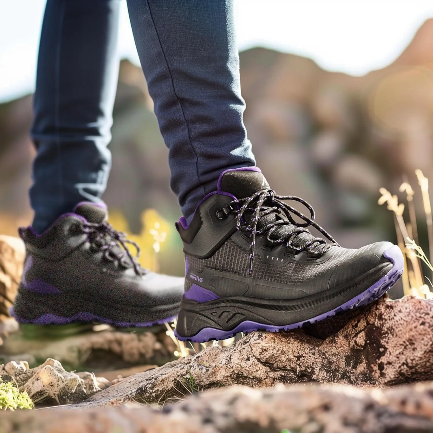 NORTIV 8 Women's Lightweight Hiking Boots Waterproof Trekking for Outdoor