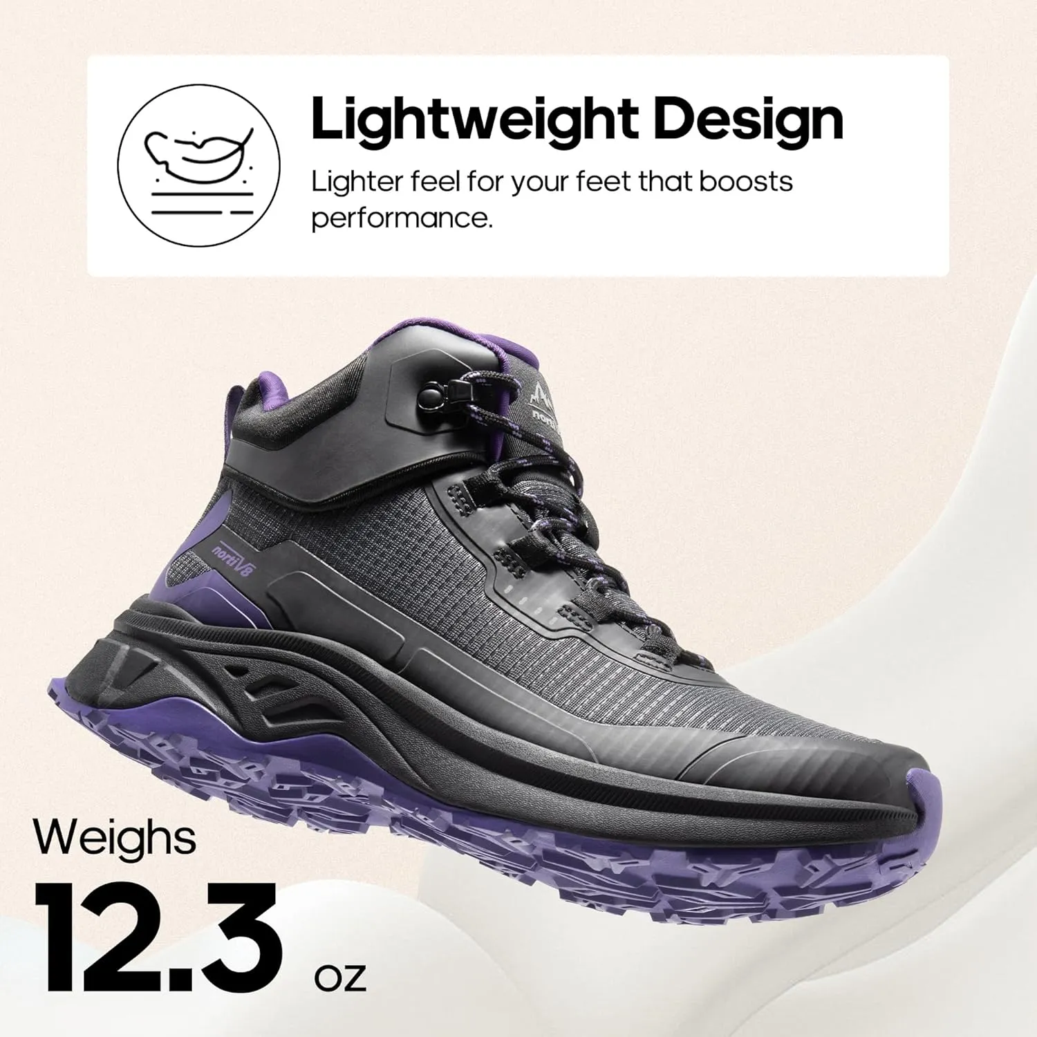 NORTIV 8 Women's Lightweight Hiking Boots Waterproof Trekking for Outdoor
