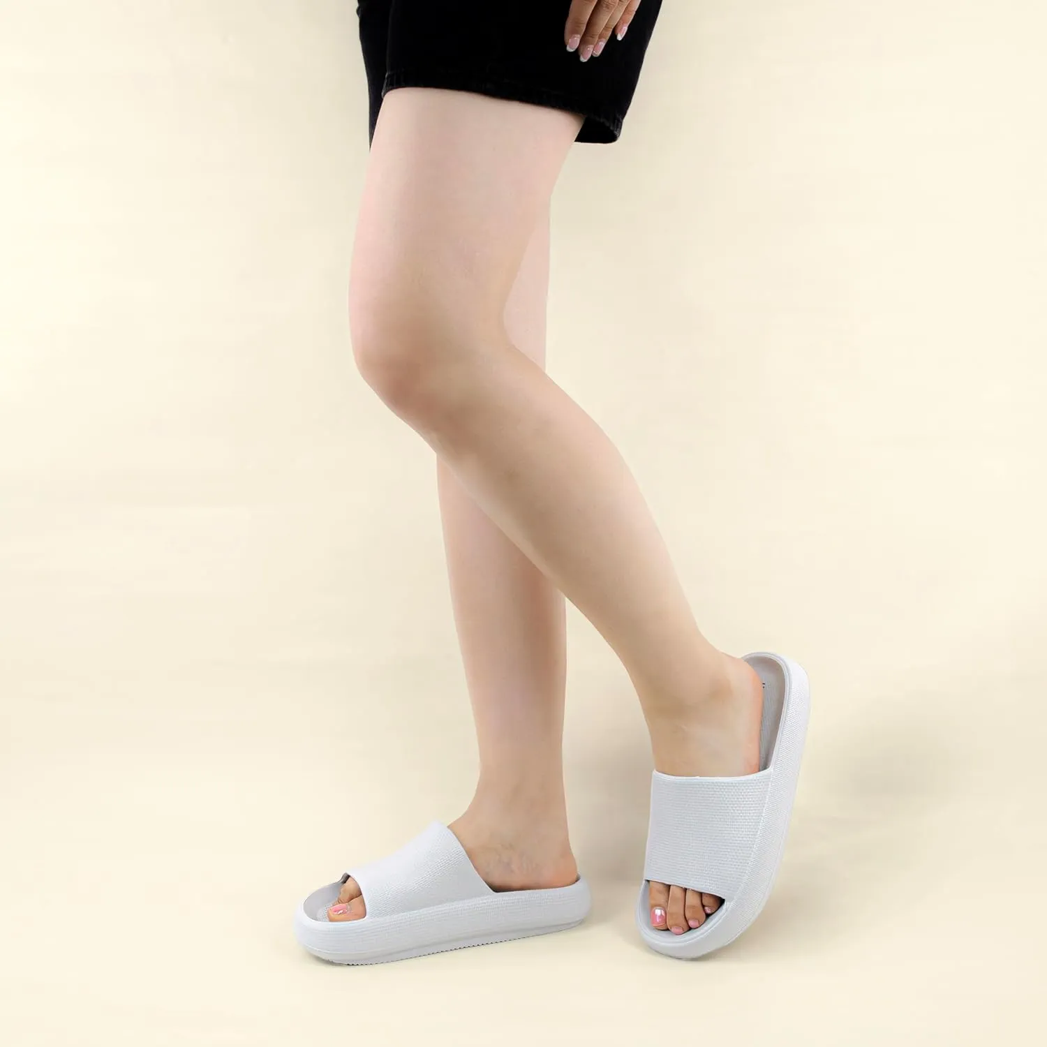 Nube Pillow Slippers For Women and Men House Shoes, Shower Slide, Cloud Slippers, Bathroom Shoes Cushioned Thick Sole Beach Sandals, Lightweight Non-Slip Sandals