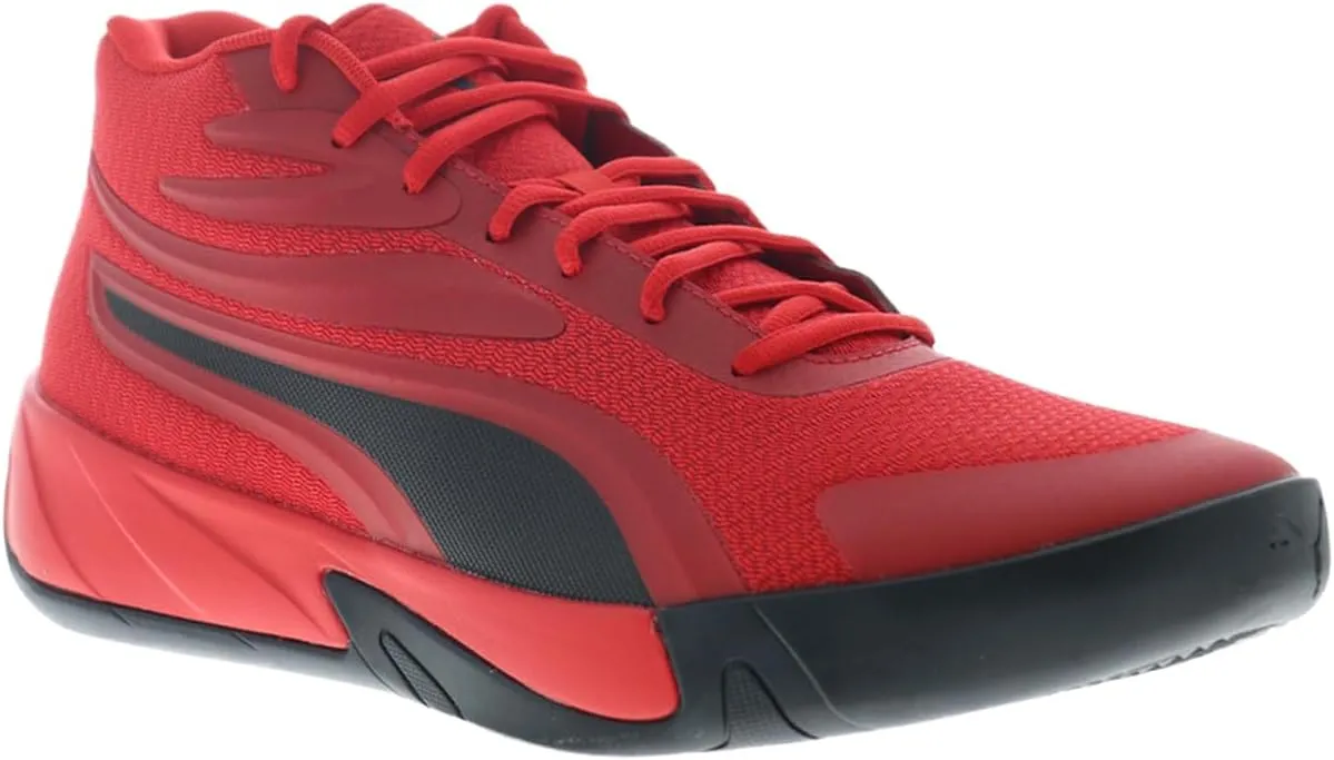 PUMA Men's Court Pro Basketball Shoes, White-Black, 12