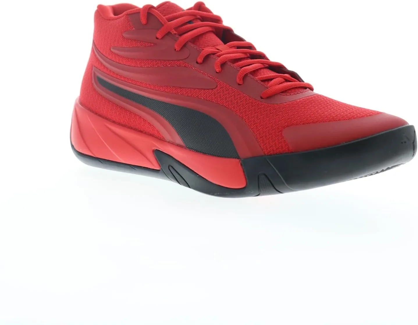 PUMA Men's Court Pro Basketball Shoes, White-Black, 12