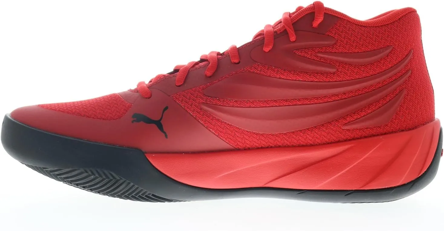 PUMA Men's Court Pro Basketball Shoes, White-Black, 12