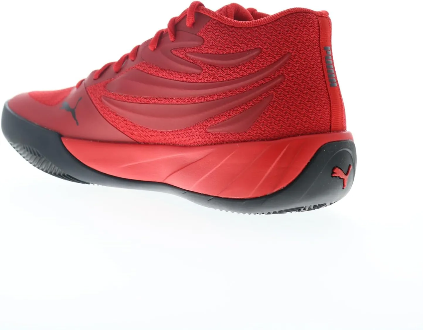 PUMA Men's Court Pro Basketball Shoes, White-Black, 12