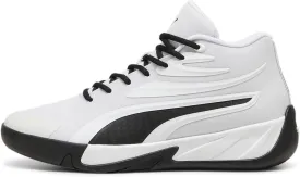 PUMA Men's Court Pro Basketball Shoes, White-Black, 12