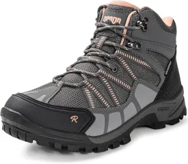 R CORD Womens Hiking Boots Waterproof Hiking Boots Womens Non-Slip Lightweight Outdoor Hiking Shoes Trekking Camping Trail Outdoor