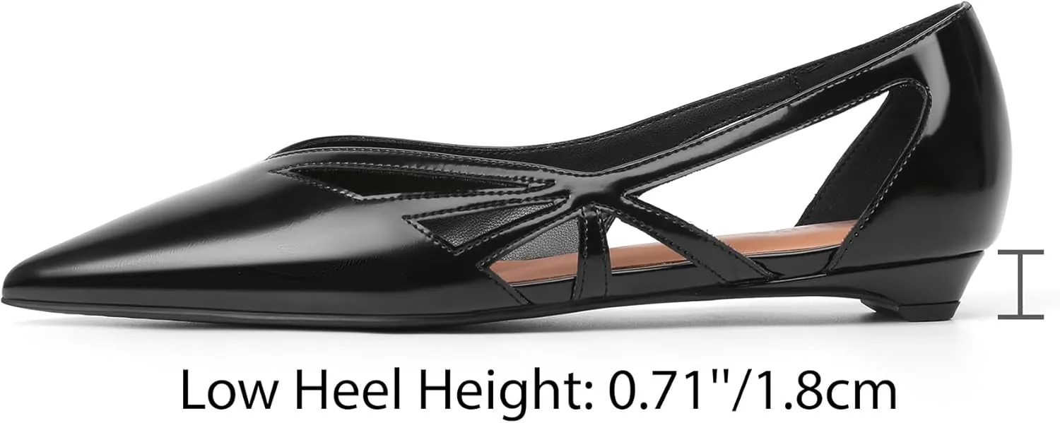 Reitoye Flats for Womens Closed Pointed Toe Ballet Flat Comfortable Dressy Work Slip On Casual Shoes Womens Flats