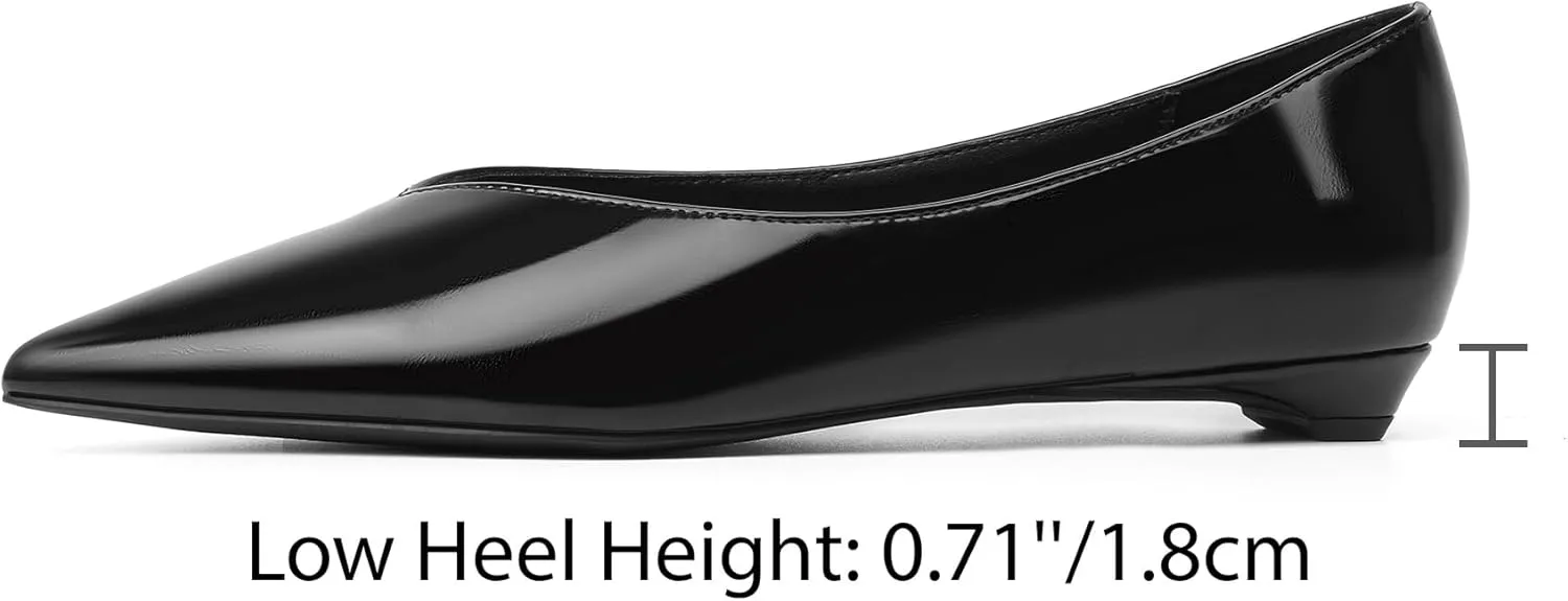 Reitoye Flats for Womens Closed Pointed Toe Ballet Flat Comfortable Dressy Work Slip On Casual Shoes Womens Flats