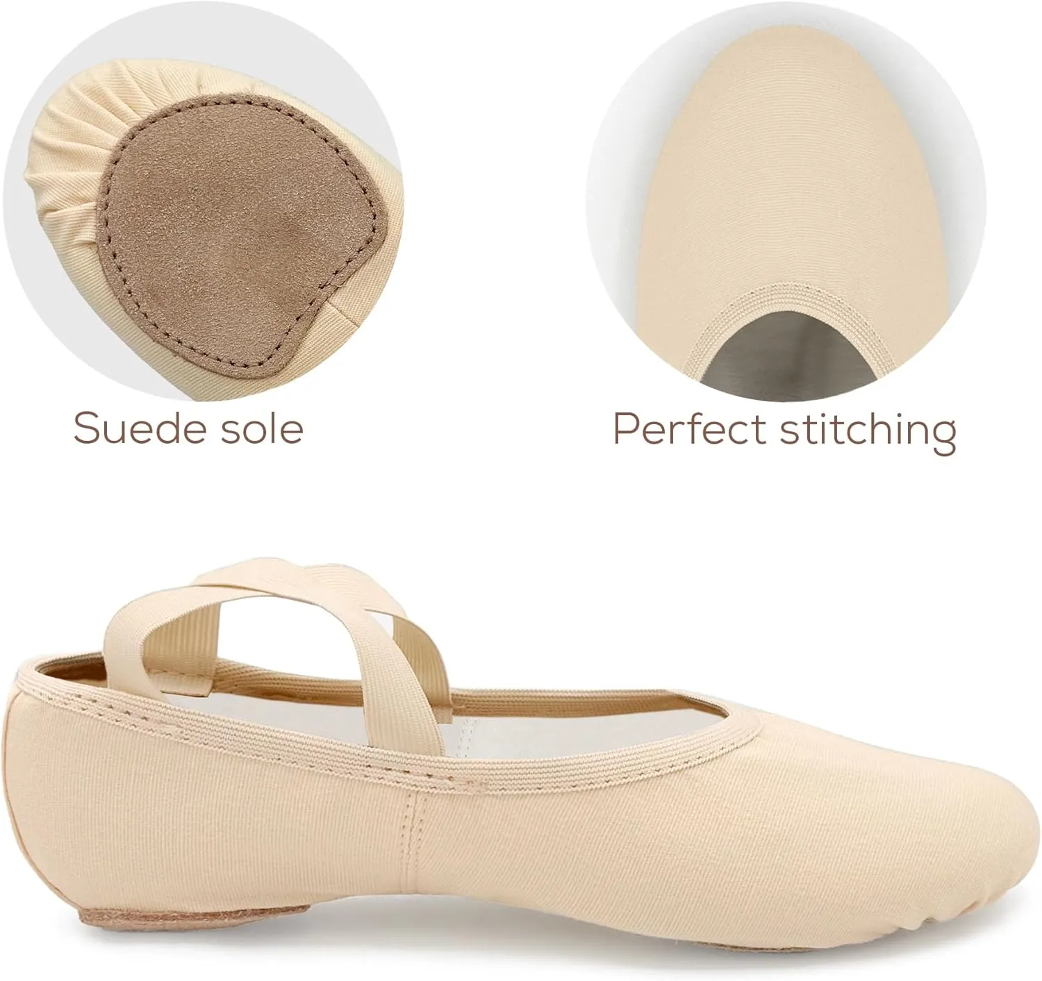 SD16 Bliss, Stretch Canvas Split Sole Ballet Shoes for Adults, Women, High Performance