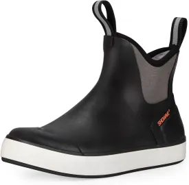 Showave Mens Deck Boots Waterproof Ankle Saltwater Rain Boot Fishing Rubber Boots Slip On Neoprene Boat Booties Work Sailing Boot For Men