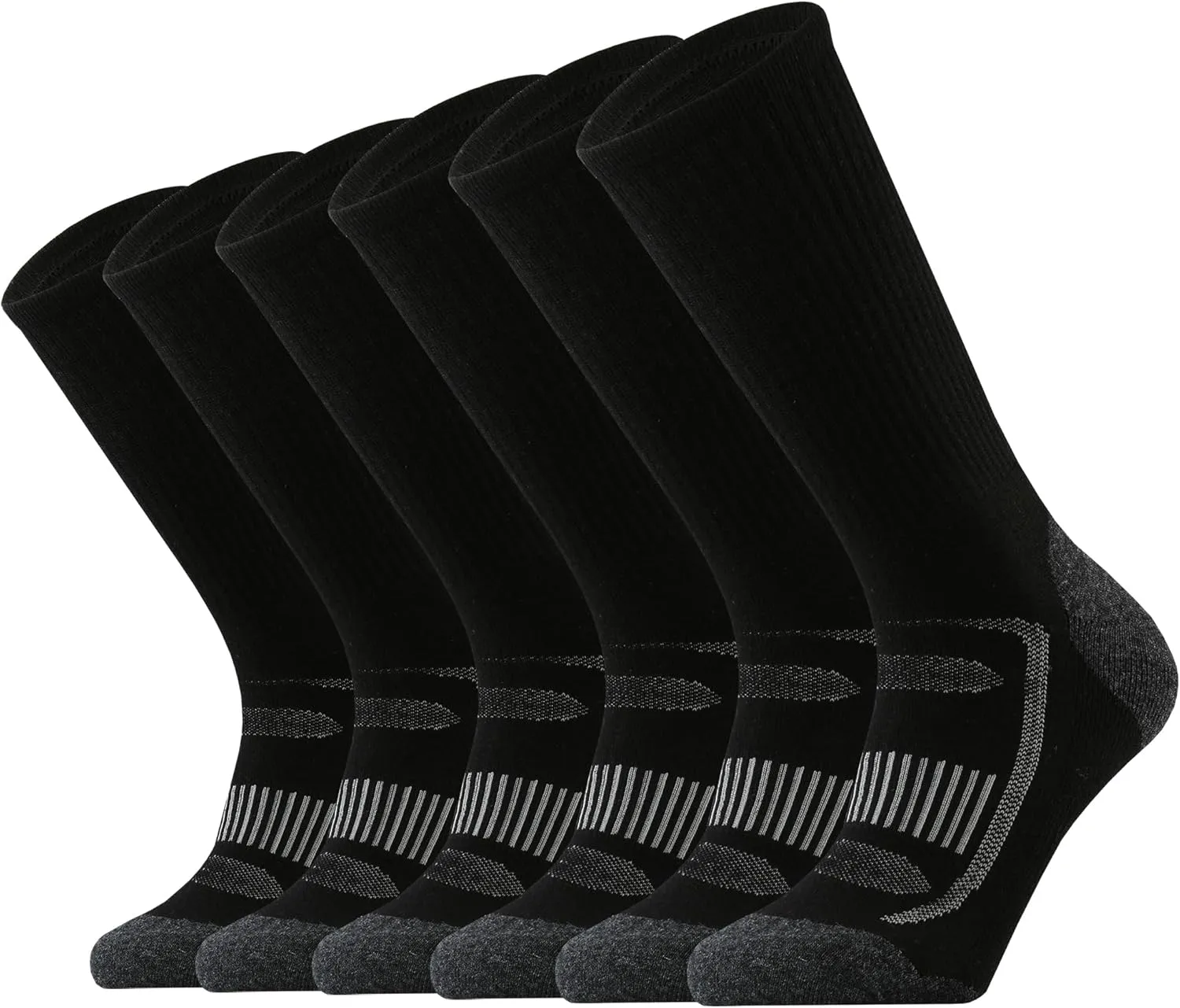 SOX TOWN Men's Merino Wool Cushion Crew Socks for Outdoor Hiking Hike Trail Performance Moisture Wicking Lightweight Summer