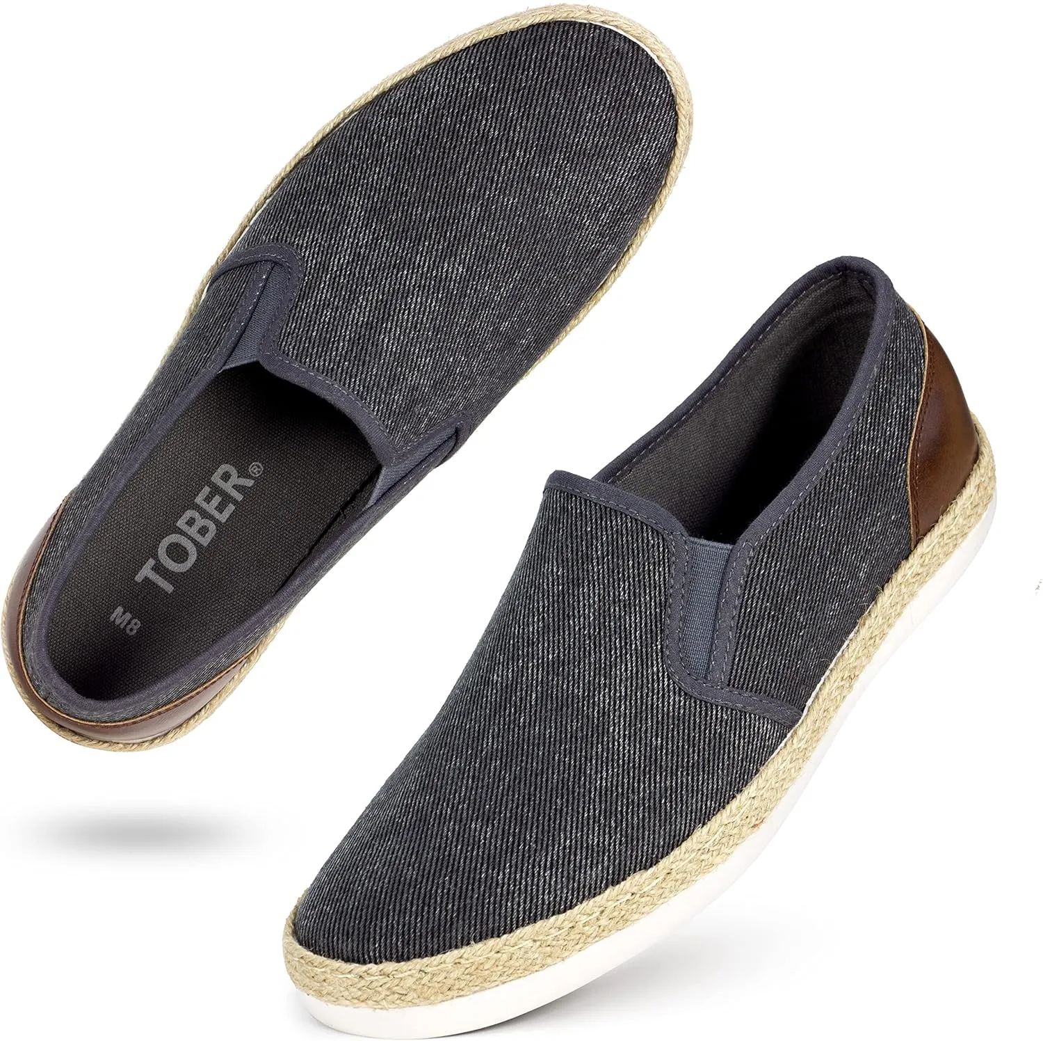 TOBER Men's Casual Slip-on Loafers Boat Shoes Non-Slip Walking Shoes Fashion Sneakers for Men Leisure Lightweight Comfortable