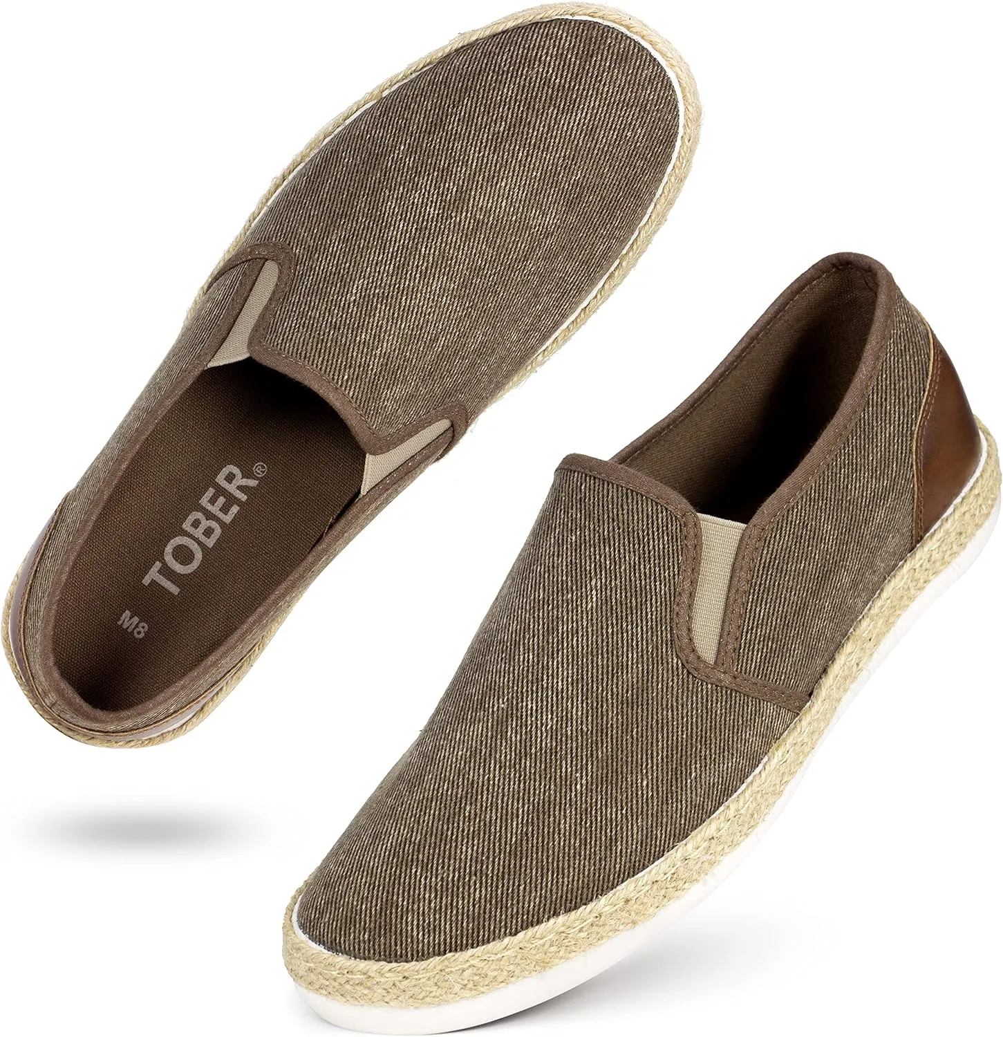 TOBER Men's Casual Slip-on Loafers Boat Shoes Non-Slip Walking Shoes Fashion Sneakers for Men Leisure Lightweight Comfortable
