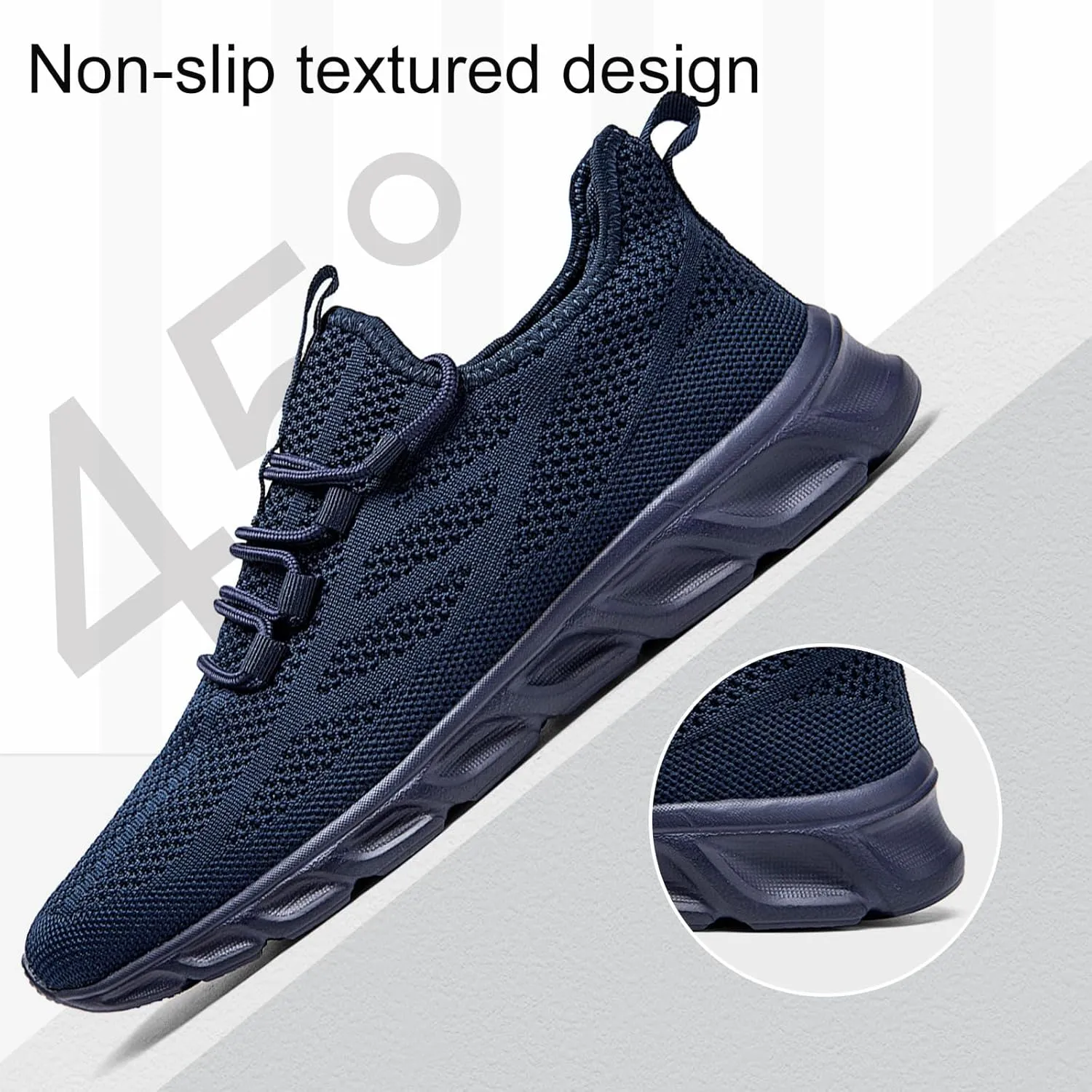 WCIDFY Mens Running Shoes Mesh Breathable Tennis Shoes Lightweight Walking Sneakers Comfortable for Gym