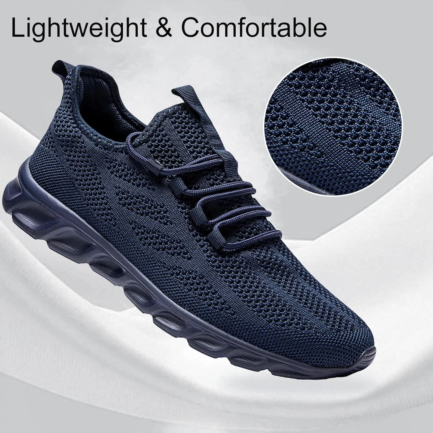WCIDFY Mens Running Shoes Mesh Breathable Tennis Shoes Lightweight Walking Sneakers Comfortable for Gym