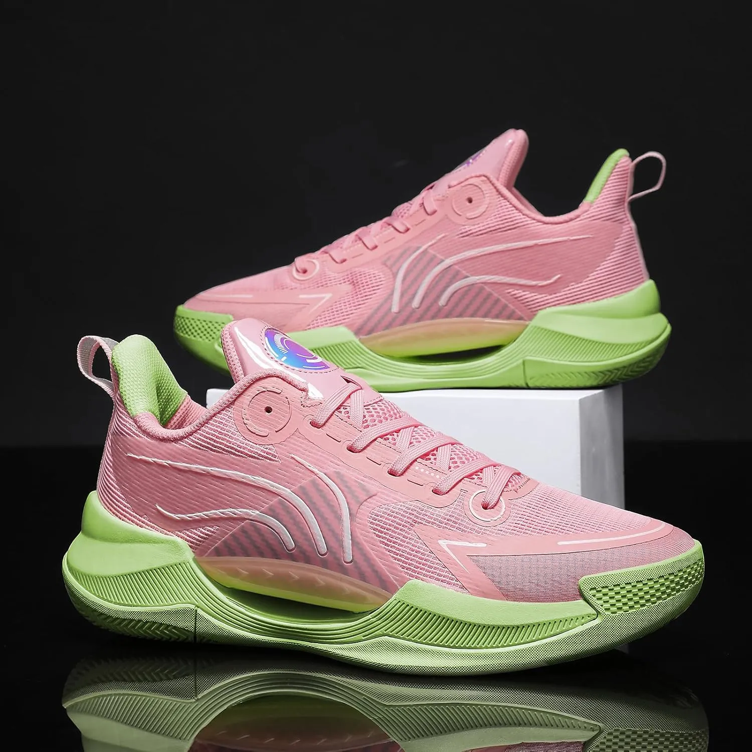 Women Basketball Shoes Fashion Athletic Sneakers Unisex Outdoor Sport Shoes Lightweight Volleyball Shoes Non Slip Basketball Shoe
