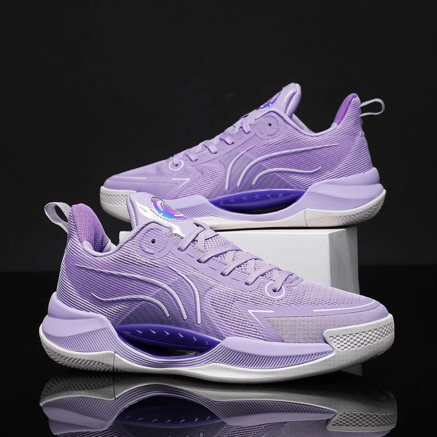 Women Basketball Shoes Fashion Athletic Sneakers Unisex Outdoor Sport Shoes Lightweight Volleyball Shoes Non Slip Basketball Shoe