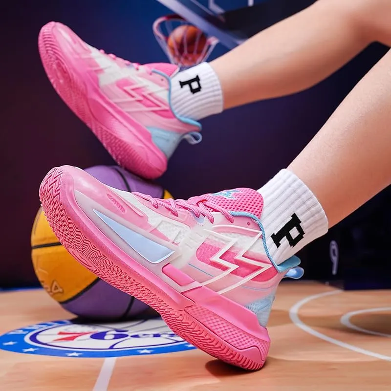 Women Basketball Shoes Fashion Sneakers Comfortable Unisex Athletic Lightweight Non Slip Outdoor Sport Volleyball Shoes